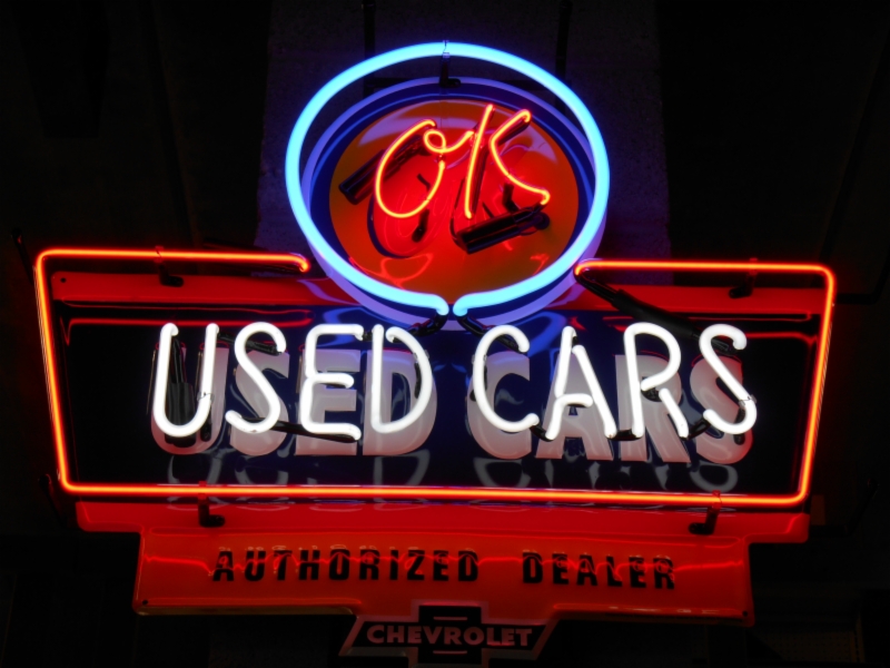 OK Used Car Neon Sign
